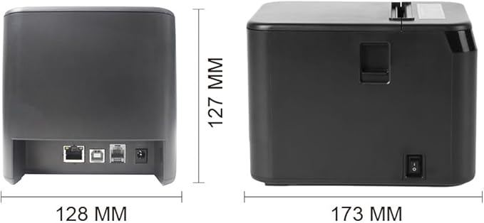 Thermodrucker ITPP072 Bondrukcer 80mm Belegdrucker POS-Drucker mit USB+LAN-Anschluss