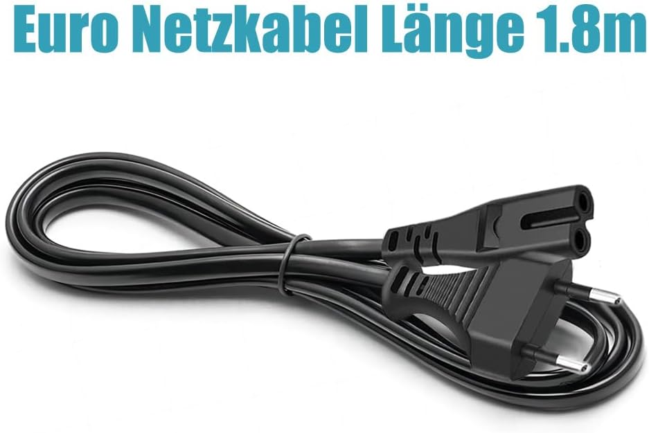 AC Power Cable Netzkabel Stromkabel 2 polig Replacement for Epson Ecotank ET-2720 ET-2750 ET-2820 ET-2850 Expression Premium XP-8700 XP-7100 XP-6100 XP-2100 XP-3100 XP-4100 Printer Power Cord
