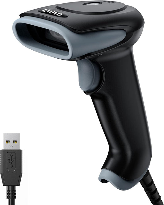 Eyoyo Barcode Scanner 1D 2D QR kabelgebunden, QR Code Scanner Handheld Barcode Leser