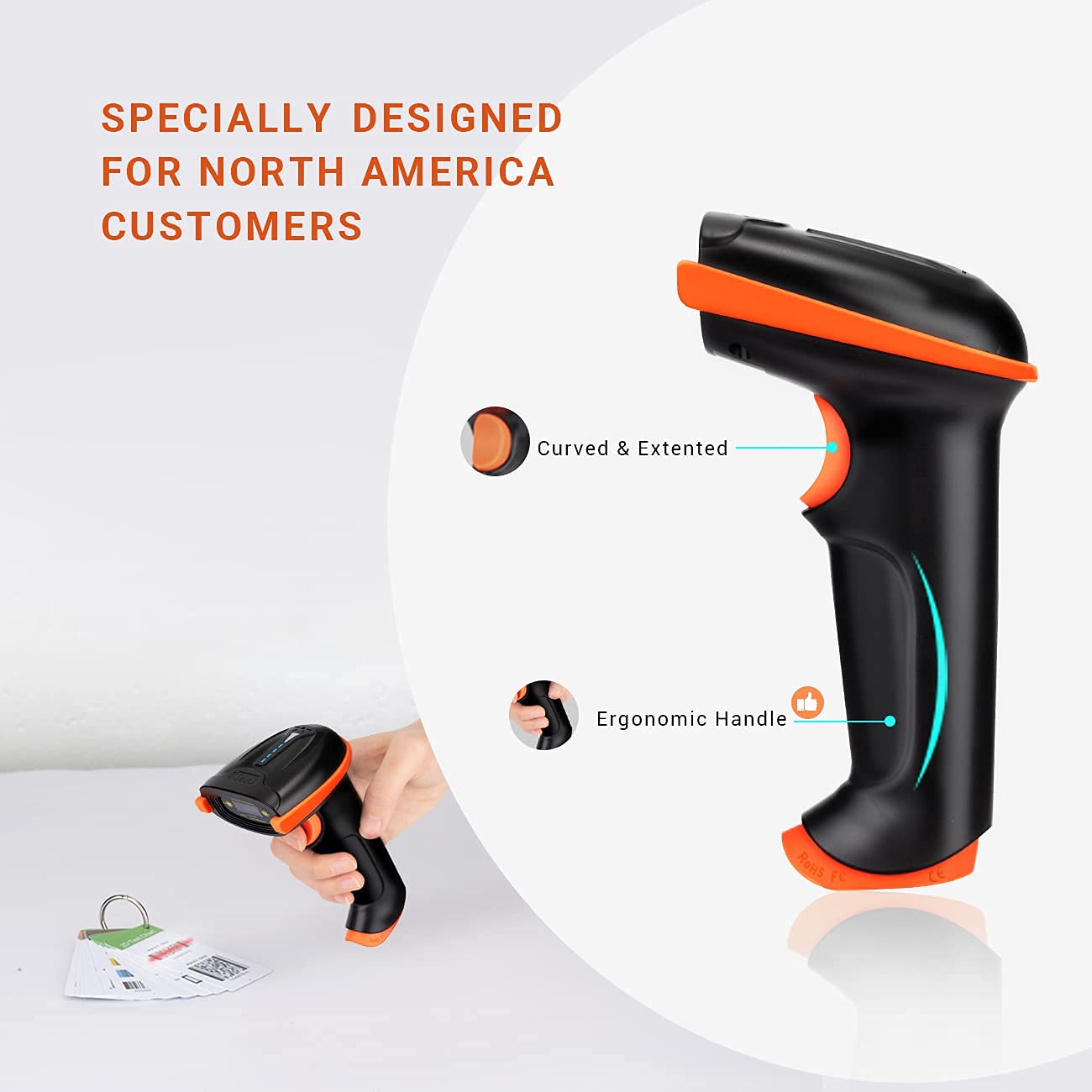 Tera Kabelloser Handheld-Barcode-Scanner