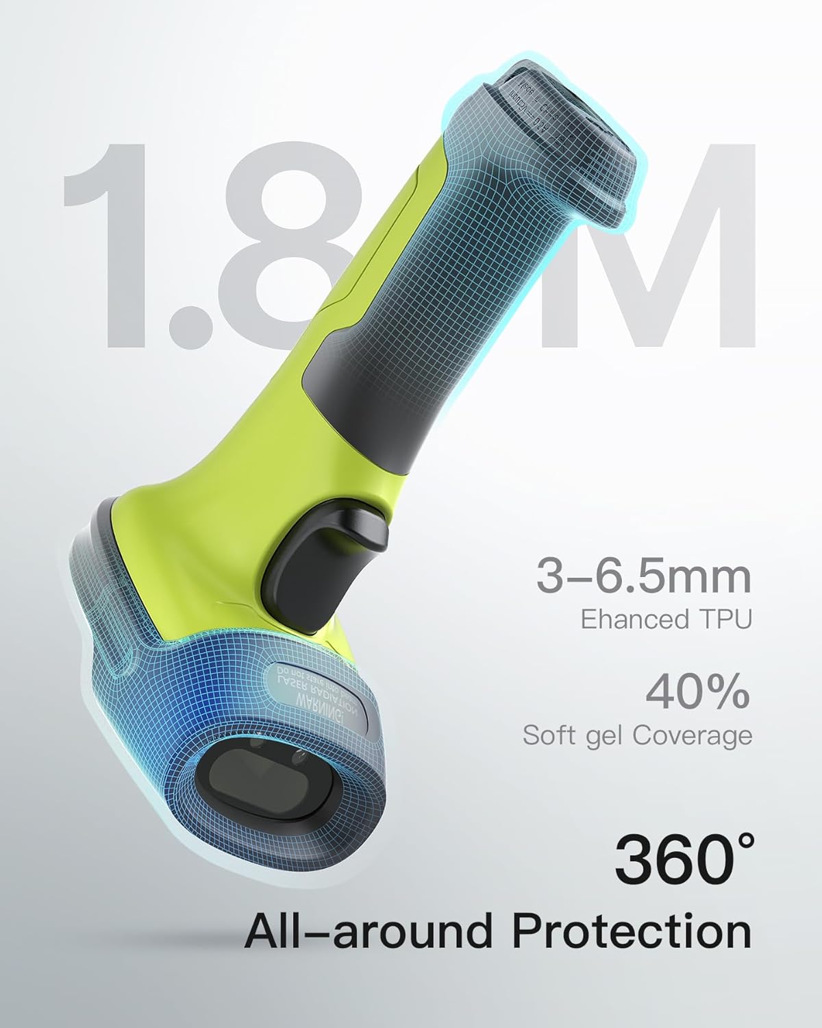 Inateck Barcode Scanner Wireless 2.4 GHz