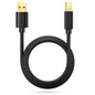 deleyCON 5m USB 2.0 Datenkabel Druckerkabel Scannerkabel - USB A-Stecker zu USB B-Stecker für Drucker Scanner Printer - Schwarz