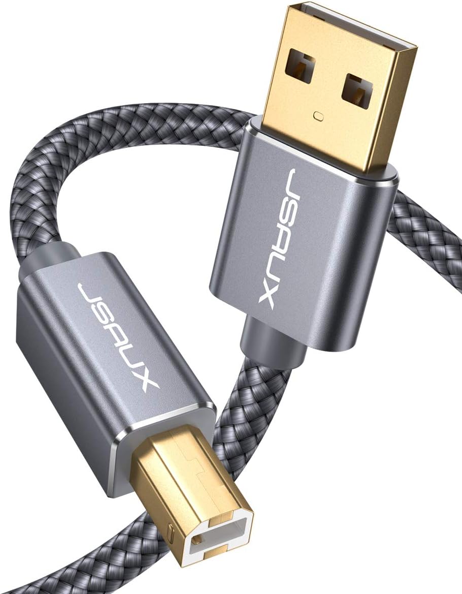JSAUX USB Druckerkabel 2M Scanner Kabel USB A auf USB B Drucker Kabel Kompatibel Kassensystem